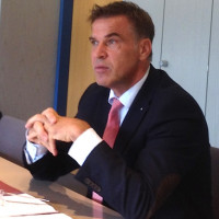 Peter Fiebelkorn, Geschäftleiter AWN Service GmbH bei seinem Besuch der SPD-Kreistagfraktion am Freitag, den 04.09.2015